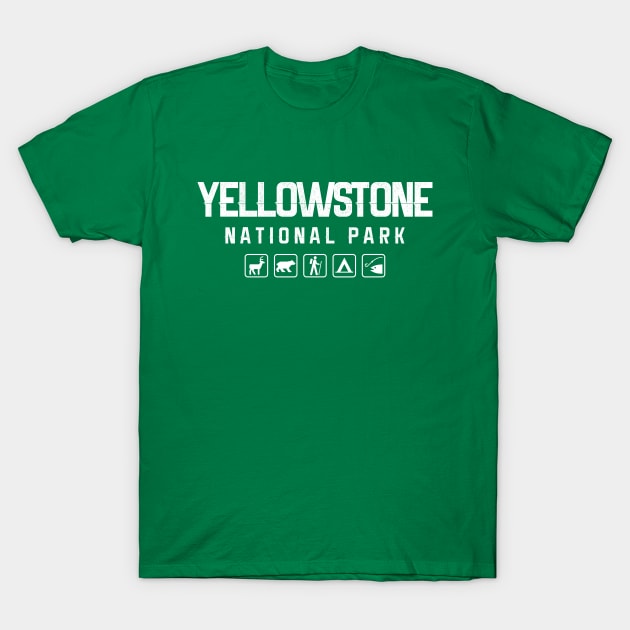 Yellowstone National Park, Wyoming T-Shirt by npmaps